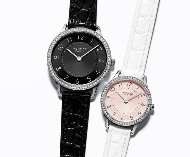 SlimdHermes-Magnolia-and-Black-dial-duo