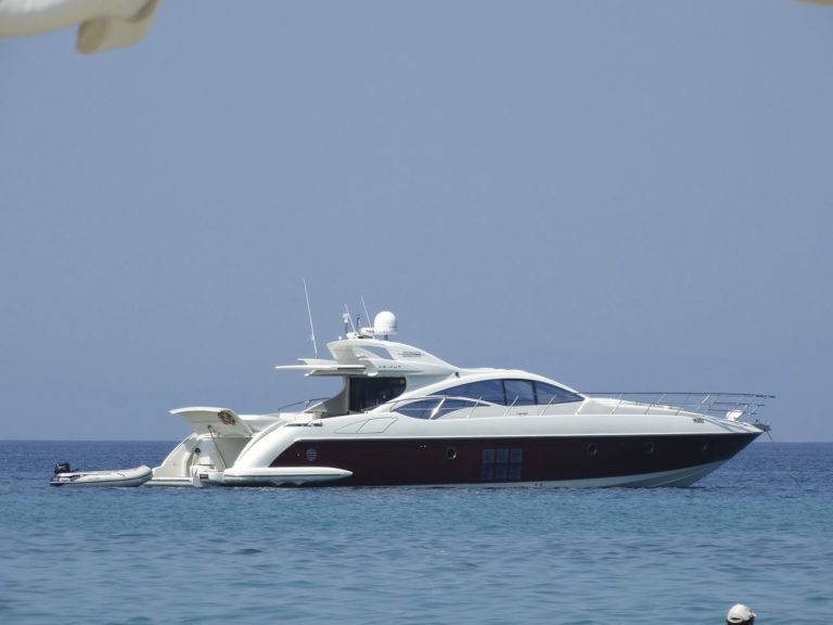 Yacht sailing in the sea