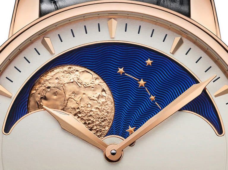 Moon phases in watch-making: measuring life with time.