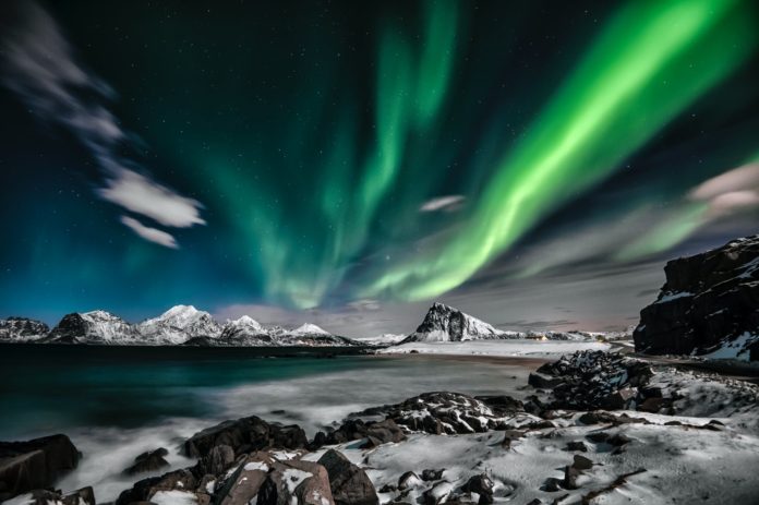 time lapse photo of northern lights