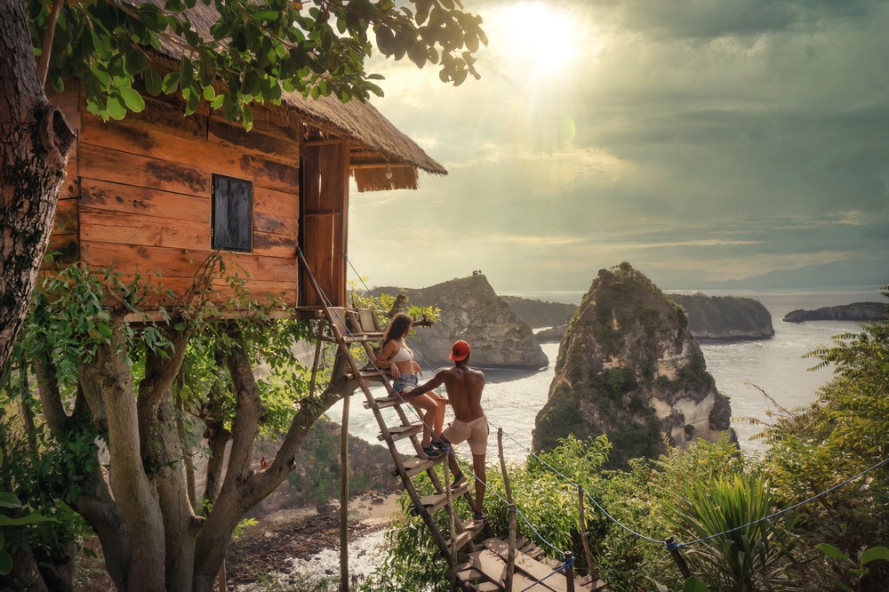 5 Super Luxury Vacations for Mature Couples 1 couple sitting on brown wooden ladder